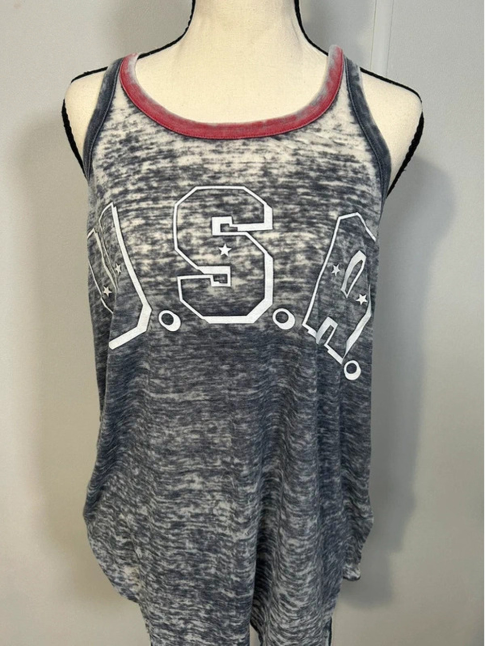 Chaser U.S.A. Graphic Racerback Tank Top Size M